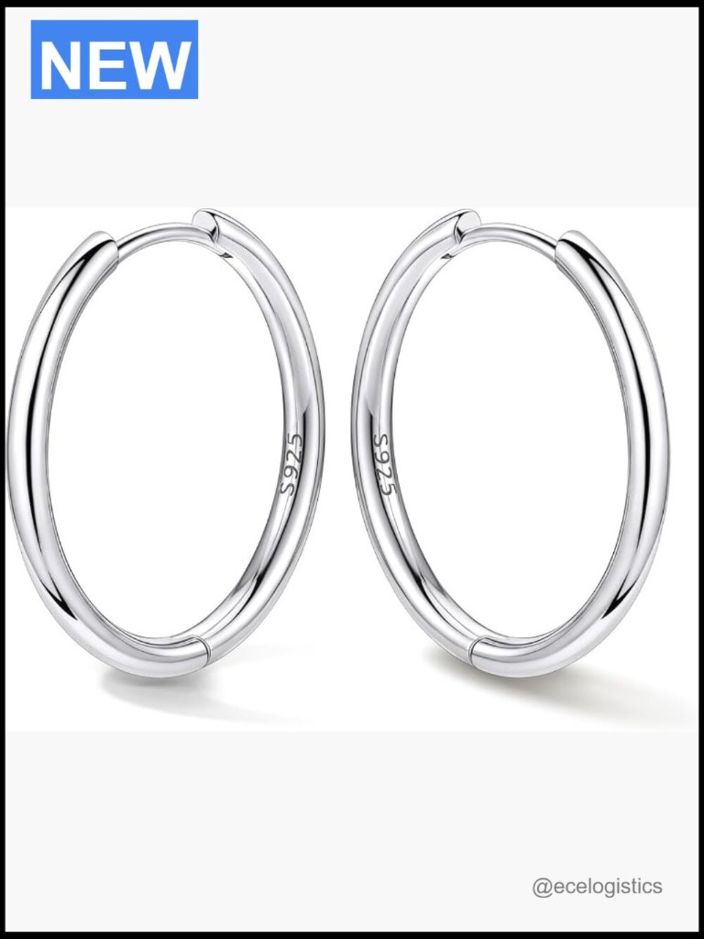 Sterling Silver Hoop Earrings Multi-Piercing Huggie Hoops Set 8-20mm